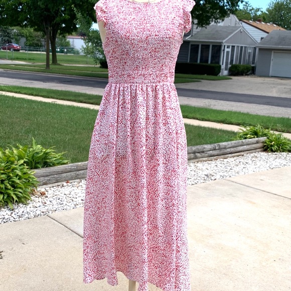 Melloday Smocked Cap Sleeve Maxi Dress 
